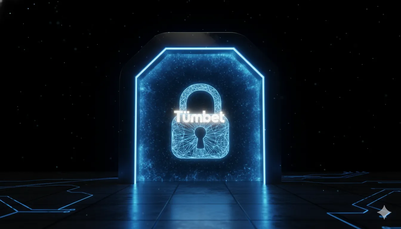 Tümbet için güvenli ve teknolojik giriş portalı konsepti