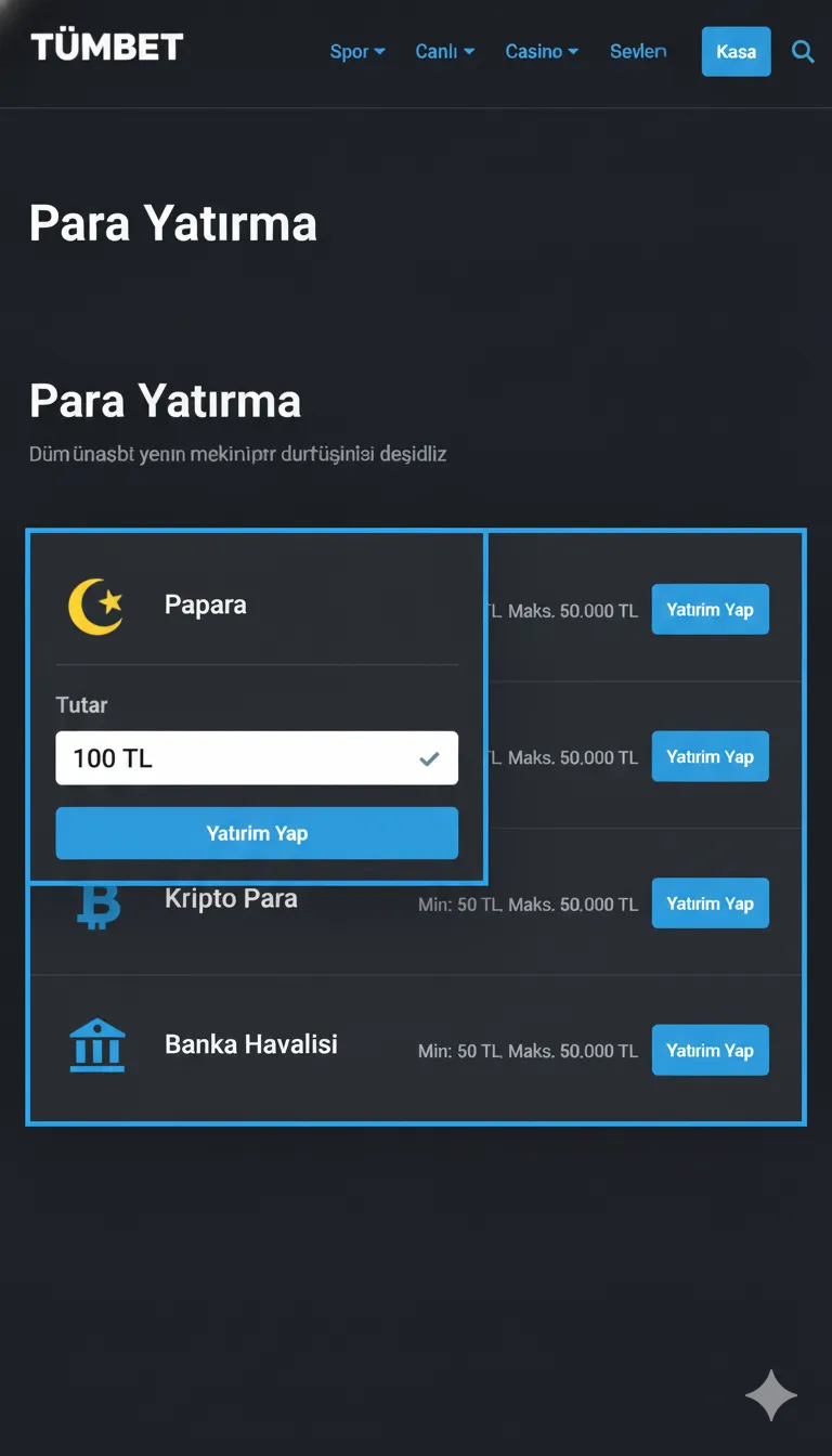 Tümbet Papara yatırım ekranı